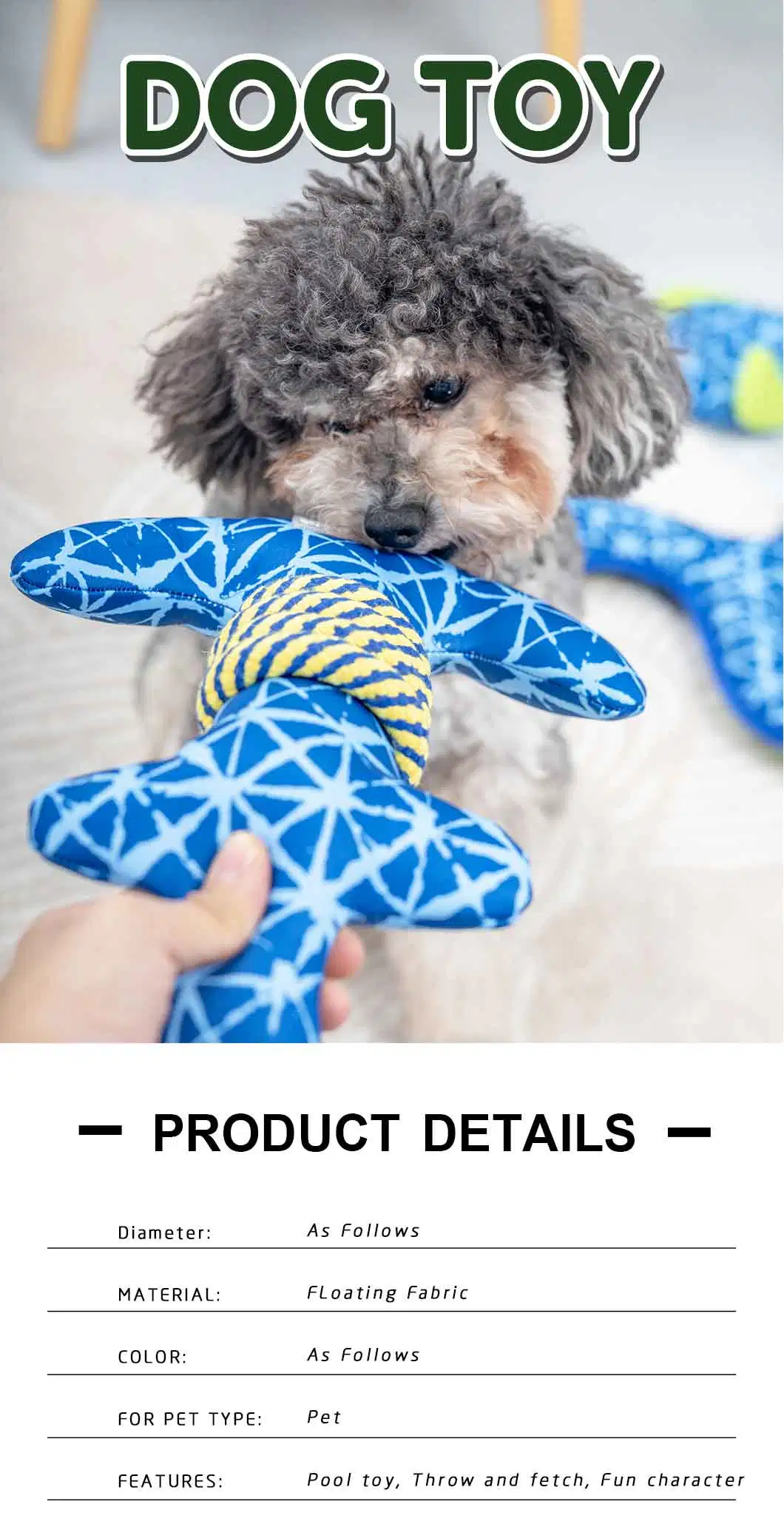 Wholesale High Quality Plush Stuffed Assortment Great Set Pet Dog Floating Toys