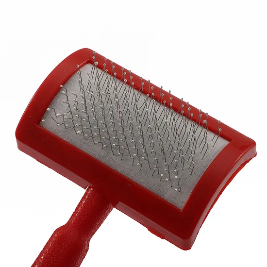 Factory Direct Seller Plastic Handle Extended Stainless Steel Pin Pet Hair Removal Brush Comb 