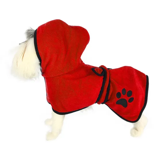 High Quality Super Absorbent Soft Towel Robe Pet Dog Cat Bathrobe Grooming Pet Product 