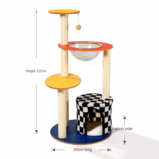 Wholesale Pet Toys Cat Scratcher Post Plush Cat Climbing Tree Toy