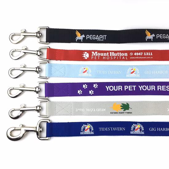 Flat Polyester Climbing Custom Printed Pet Dog Leash