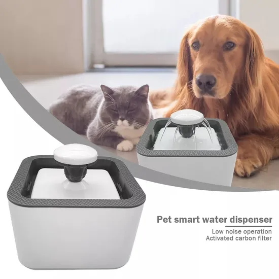 Pet Cat Dog Water Dispenser Drinking Bowl USB LED Automatic Healthy Fountain Drinker Auto Feeder Pet Products Feeder 