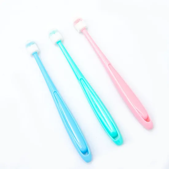 Wholesale Pet Cleaning Supplies Plastic Cat Oral Cleaning Brush Soft Rubber Head Pet Toothbrush 