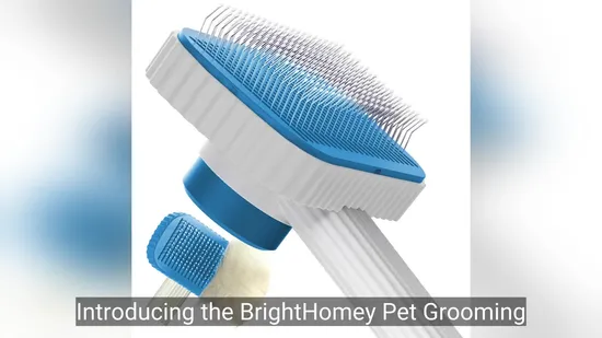 Brighthomey Pet Brush One Touch Hair Release Safe Skin Cat Groomer 