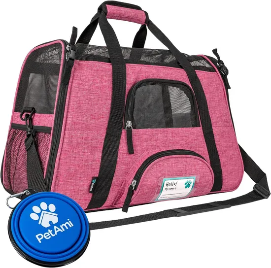 Pet Carrier for Cat Soft Sided for Small Dog Cat Travel Supplies Accessories Indoor Pet Carrying Bag Kitten Puppy Small Heather 