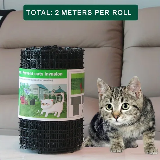 Heavy Duty Pet Barrier for Fence, Garden, Balcony, Window Sills 45cm Wide Cat Proof Spike Mat, Deterrent Outdoor Indoor Humane Cat Deterrent Spikes Mat 