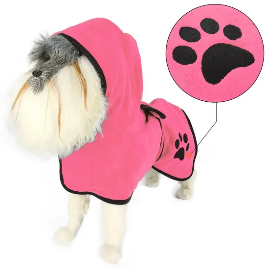 Wholesale Super Absorbent Soft Towel Robe Dog Cat Bathrobe Grooming Quick Drying Pet Product Mokofuwa 