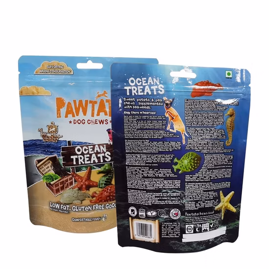 Custom Printing Large Dog Cat Bird Food Snacks Candy Flour Aluminum Flexible Plastic Packaging Zipper Ziplock Pet Supply Fertilizer Seeds Mylar Ecofriendly Bags