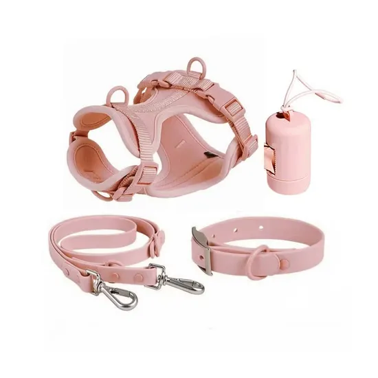 Dog Product PVC Pet Harness Collar Dog Leash Personalized Pet Harness Kit 