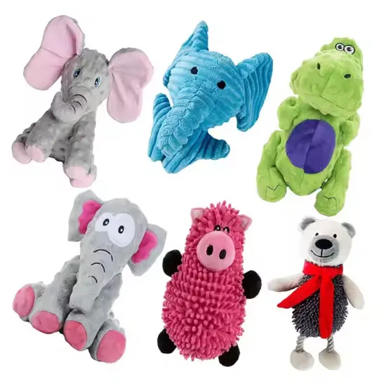 Interactive Stuffed Squeaky Toys Chew for Medium Small Large Dogs 