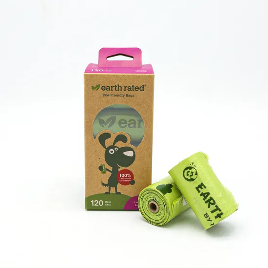 100%Biodegradable Dog Poop Bag Compostable Corn Starch Pet Waste Bags/Dog Waste Bag/Cat Litter Bag Bpi TUV Ok Home ASTM