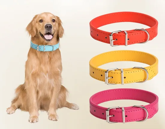 Stylish PU Pet Collar with Adjustable Size for Comfort 
