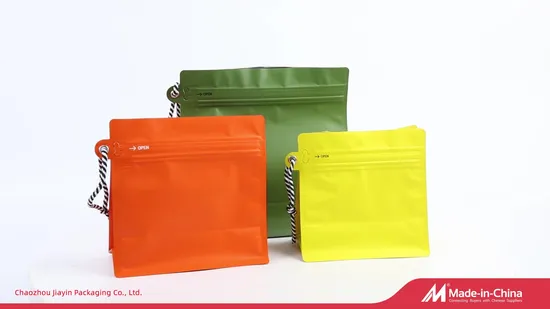 Factory Price in Stock Custom Printed Plastic Aluminum Foil Flat Bottom Zipper/Ziplock Tea Pet Food Coffee Bean Pouch Packaging Bag with Valve 