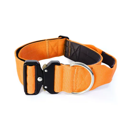 Petisland Custom Tactical Dog Collar with Handle Durable Adjustable Hunting Style Pet Collar Comfortable Neoprene Lining for Large Dogs 