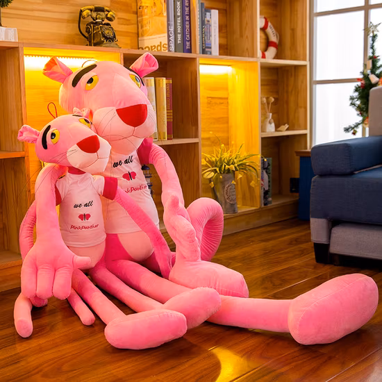 Pink Electric Fluffy Cat Plush Stuffed Toy for Children Plush Toy Doll