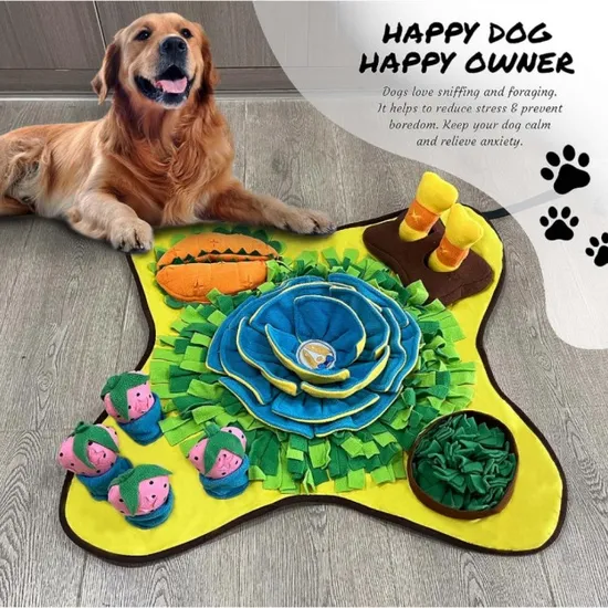DIY Snuffle Mat Pet Dog Feeding Mat Encourages Natural Foraging Skills 