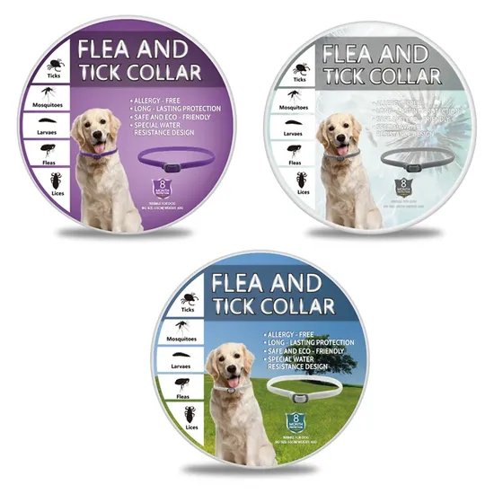 Nature Safe Waterproof Pet Collar Adjustable Elastic Dog Cat Pet Repellent Flea and Tick Collar 